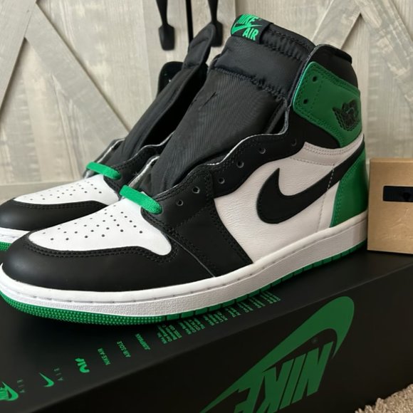 Men’s Nike Air Jordan 1 AJ1 Lucky Green Black Sneakers Shoes